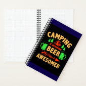 Camping is Swesome Beer Make it Aesomer-45676  Notitieboek (Binnen)