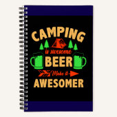 Camping is Swesome Beer Make it Aesomer-45676  Notitieboek (Voorkant)