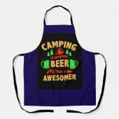 Camping is Swesome Beer Make it Aesomer-45676 Schort (Voorkant)