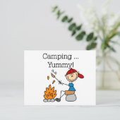 Camping is Yummy Tshirts en Gifts Briefkaart (Staand voorkant)
