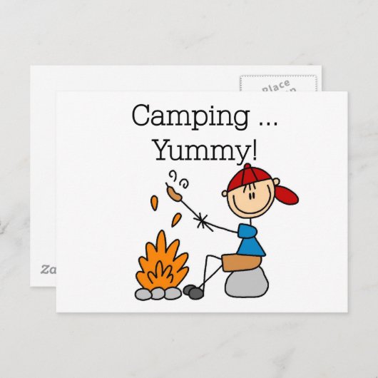 Camping is Yummy Tshirts en Gifts Briefkaart (Voorkant / Achterkant)