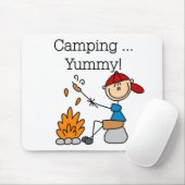 Camping is Yummy Tshirts en Gifts Muismat (Met muis)