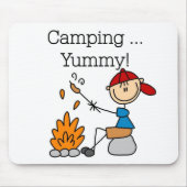Camping is Yummy Tshirts en Gifts Muismat (Voorkant)