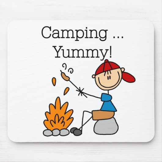 Camping is Yummy Tshirts en Gifts Muismat (Voorkant)