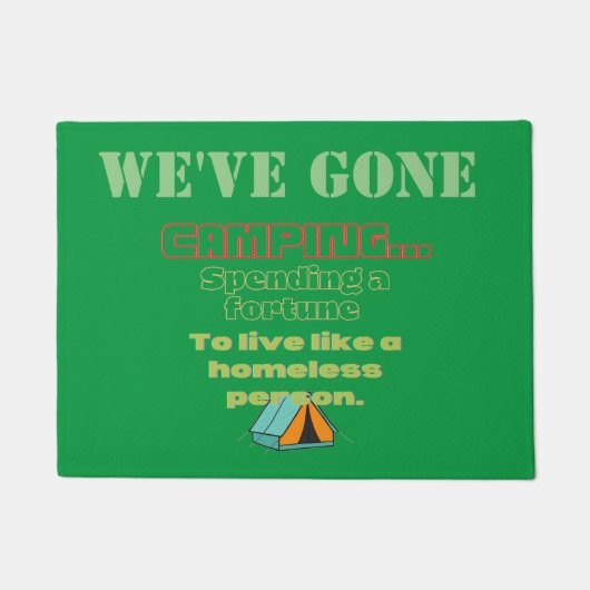 camping joke for dad deurmat (Voorkant)