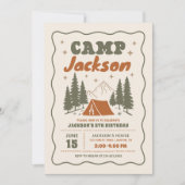 Camping Jongens Verjaardag Kaart (Voorkant)