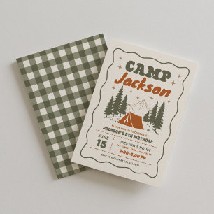 Camping Jongens Verjaardag Kaart