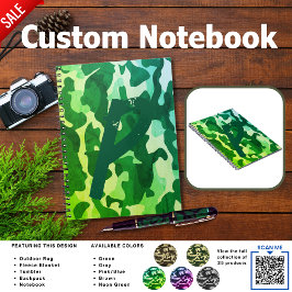 Camping Journaal | ADD INITIAL Camouflage Kids Tie Notitieboek