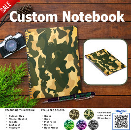 Camping Journaal | ADD INITIAL Camouflage Kinderen Notitieboek