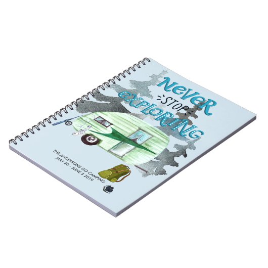 Camping Journal | Aangepaste reisblad Notitieboek (Linkerzijde)