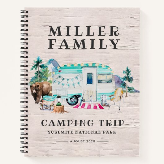 Camping Journal | Aangepaste reisblad Notitieboek (Voorkant)
