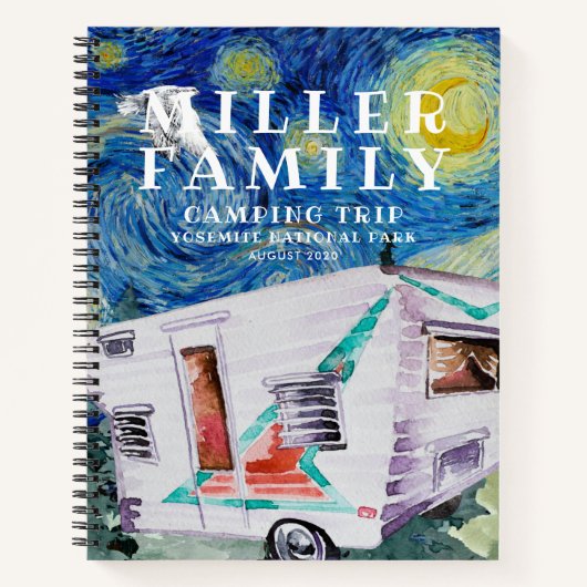 Camping Journal | Aangepaste reisblad Notitieboek (Voorkant)