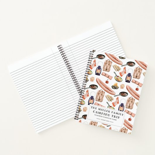 Camping Journal | Aangepaste reisblad Notitieboek (Binnen)
