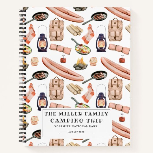 Camping Journal | Aangepaste reisblad Notitieboek (Voorkant)
