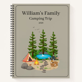 Camping Journal With Camping Illustration  Notitieboek