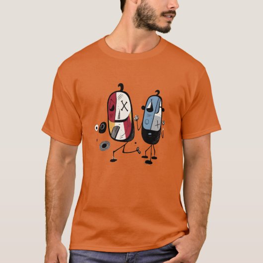 Camping Joy familie T-shirt (Voorkant)