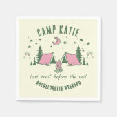 Camping Kamp Vrijgezellenfeest Servet (Voorkant)