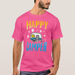 Camping Kampeer Happy Kampeerder Outr Kampeer grap T-shirt