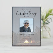Camping Kampeerder Levensviering, Funeral Foto Kaart (Staand voorkant)