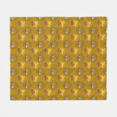 Camping Kampvuur en Smores Patroon Fleece Deken (Voorkant (Horizontaal))