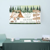 Camping Kampvuur S'mores Buiten Verjaardag Spandoek (Beurs)