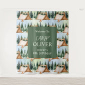 Camping Kampvuur S'mores Buiten Verjaardag  Wandkleed (Voorkant)