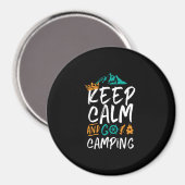  Camping Keep Calm en Go Camping Outdoor Magneet (Voorkant / Achterkant)