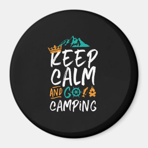 Camping Keep Calm en Go Camping Outdoor Magneet
