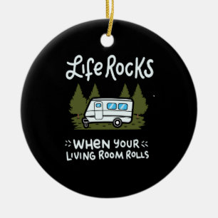 Camping Keramisch Ornament