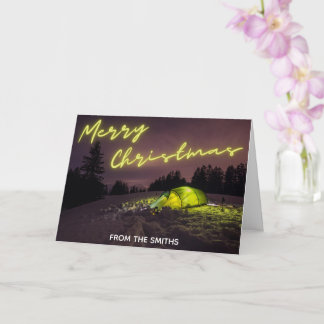 Camping Kerst Kaart