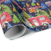 Camping Kerst thema Camper Cadeaupapier (Rol Hoek)