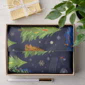 Camping Kerst thema Camper Tissuepapier (Geschenk)