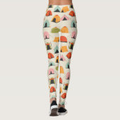 Camping Kerst thema voor Camper Leggings (Achterkant)