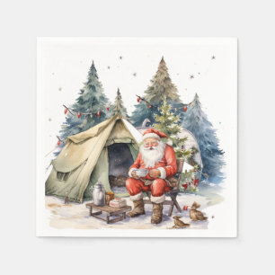 Camping Kerst thema voor camper Servet