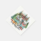 Camping Kerst thema voor camper Servet (Hoek)