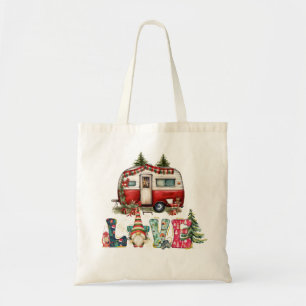 Camping Kerst thema voor camper Tote Bag