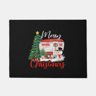 Camping Kerstbomen Shirt Licht Gift Camping L Deurmat