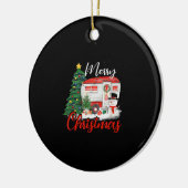 Camping Kerstbomen Shirt Licht Gift Camping L Keramisch Ornament (Links)