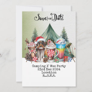 Camping Kerstfeest Kaart