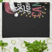 Camping Kerstman's favoriete Camper Gift Theedoek (Gevouwen)