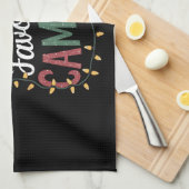 Camping Kerstman's favoriete Camper Gift Theedoek (Quarter Fold)