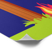 Camping Khaki Green Birthday Poster (Hoek)