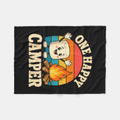 Camping kinderen schattig marshmallow kampvuur fleece deken (Voorkant (Horizontaal))