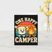 Camping kinderen schattig marshmallow kampvuur kaart (Gele Bloem)