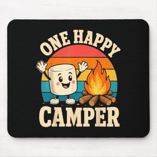 Camping kinderen schattig marshmallow kampvuur muismat (Voorkant)