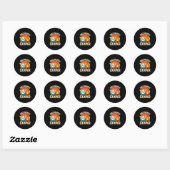 Camping kinderen schattig marshmallow kampvuur  ronde sticker (Vel)
