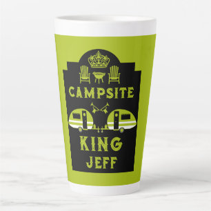 Camping King Cadeaus voor kampeerders Latte Mok
