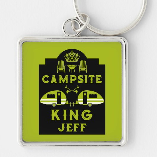 Camping King Cadeaus voor kampeerders Sleutelhanger (Voorkant)