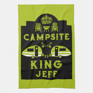 Camping King Cadeaus voor kampeerders Theedoek