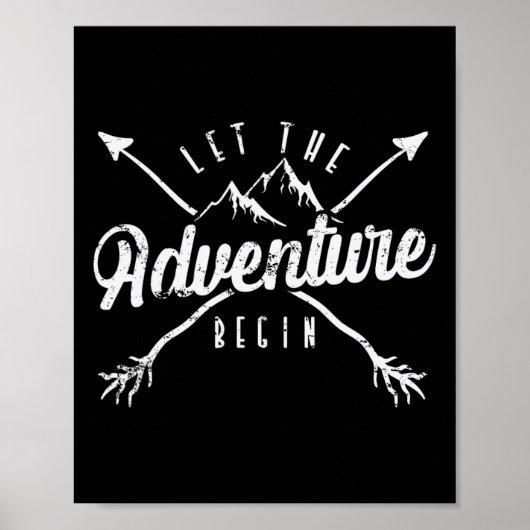 Camping laat het avontuur beginnen' poster (Voorkant)